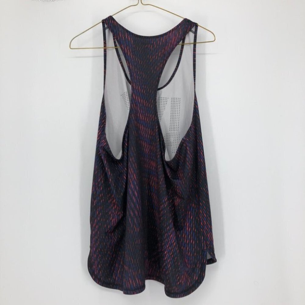 Ivy Park Laser Cut perforated blue red racerback tank top medium - Picture 3 of 13